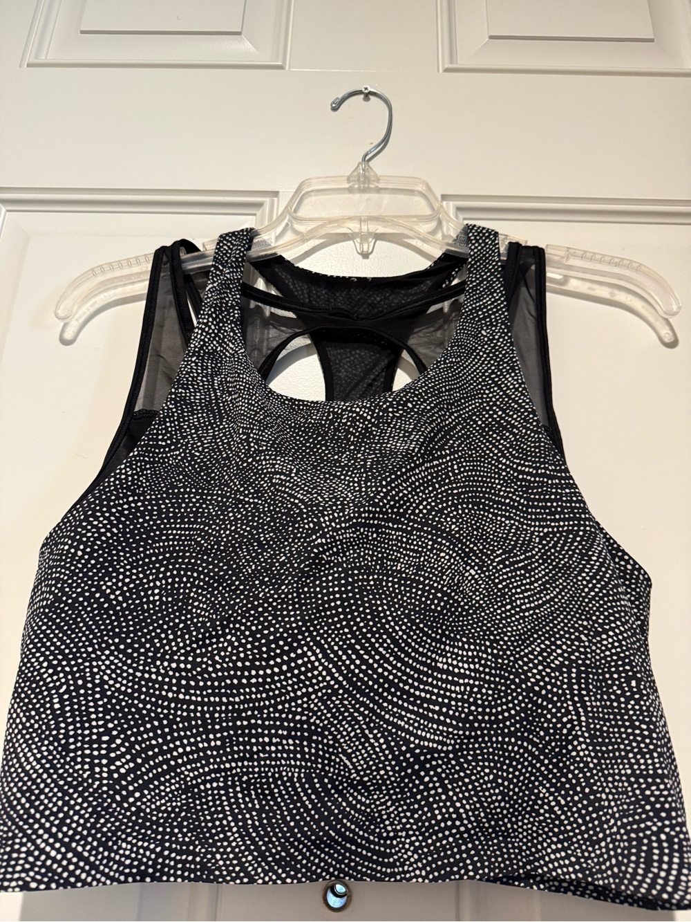 Lululemon Black & White Abstract Crop Bra/Tank